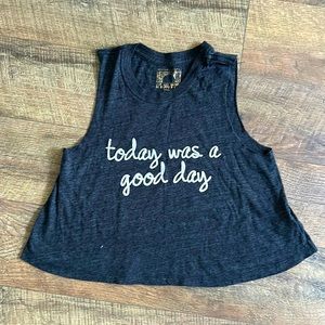 Spiritual Gangster “today was a good day” cropped tank